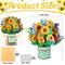 Get Well Soon Pop Up Cards, 3D Paper Flowers Bouquet Greeting Cards Sunflower Birthday Popup Cards Congratulations Gifts for Women Boss Best Friends Mother Parents Birthday Anniversary
